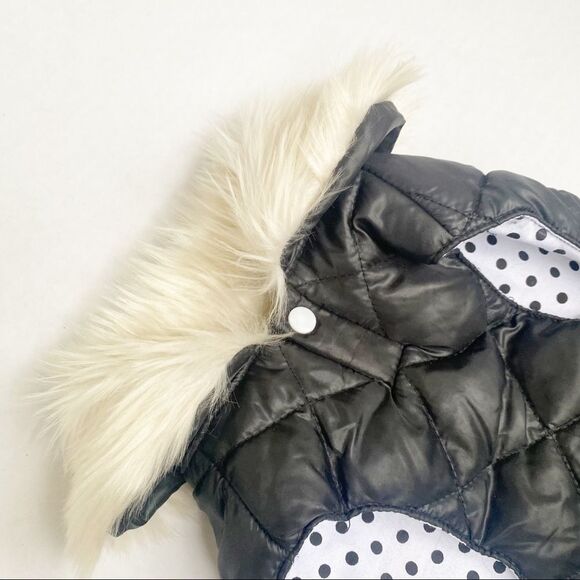 Pet Society Quilted Winter Jacket with Gold Zippers for small dogs - Picture 7 of 10